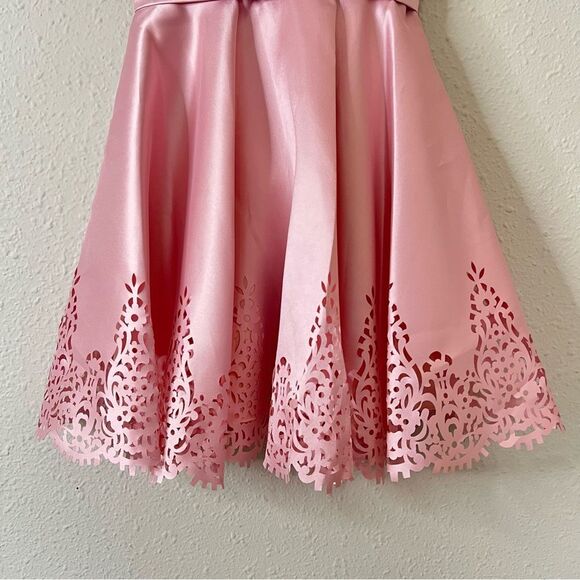 Sherri Hill Pink A-line Mini Dress Size 4 - Picture 5 of 8